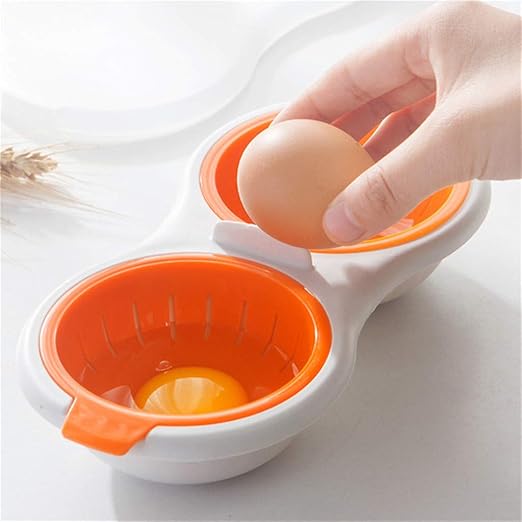 Escalfador de huevos doble para microondas: Amazon.es: Hogar