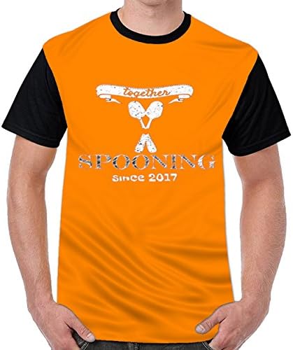 flyback 1st Wedding Anniversary Tshirt Printed Custom T-Shirts Tops Logo Man Tee Orange