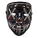BV Led Purge Mask - Halloween Led Mask Light Up Mask for Festival Cosplay Halloween Costume White