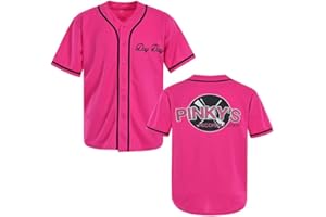 ZXCVB Men's Next Friday Pinky's Record Movie 90s Hip Hop Stitched Sports Fan Baseball Jersey Clothing for Party Black Pink