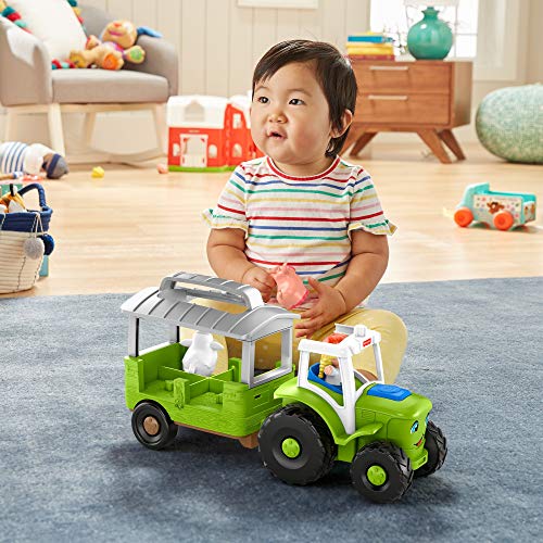 Fisher-Price GTM07 - Little People Traktor zum Schieben, musikalischer Traktor für Kleinkinder und Vorschulkinder – Bild 3