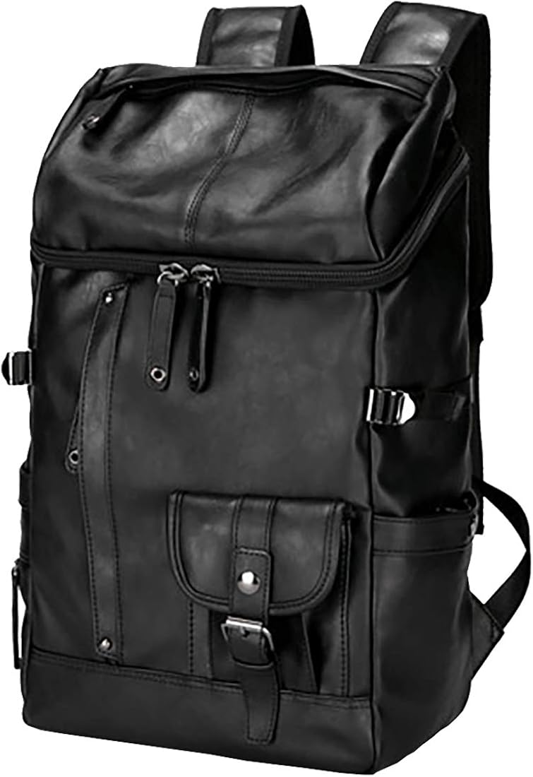 Amazon Golwis バックパック レザー リュック デイパック 大容量 スクエア型 Bag0018 メンズ Golwis メンズ
