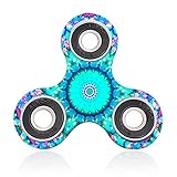 Keepfit Tri-Spinner Fidget Toy, LED Flashing Light EDC Anti-Stress Toys, Help ADD ADHD (Flower-D)