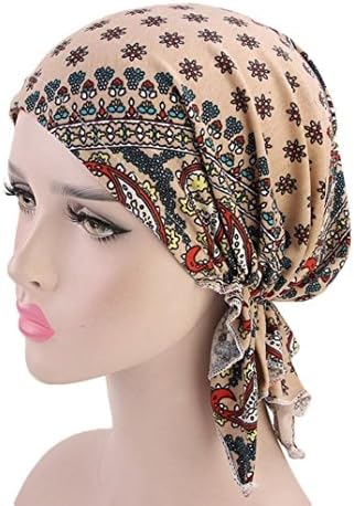 Women Ruffle Cancer Chemo Hat Beanie Scarf Turban Head Wrap Cap