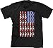 Blittzen Mens T-shirt USA Guns and Bullets Flag
