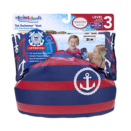 SwimSchool USCG Approved TOT Swimmer, Arm Floaties, Puddle Jumper, Type