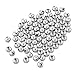 VALYRIA 50pcs Stainless Steel Round Spacer Beads Jewelry Findings Craft Supplies 8mm Dia