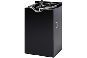OmySalon Shampoo Bowl with Cabinet, Salon Wet Station with Sprayer Faucet Shampoo Cabinetry, Portable Hair Wash Sink for Beauty Spa Barber