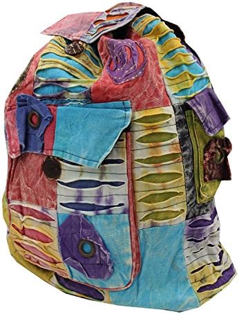 Hippie Bohemian Recycled Fabric Handmade Backpack Nepal