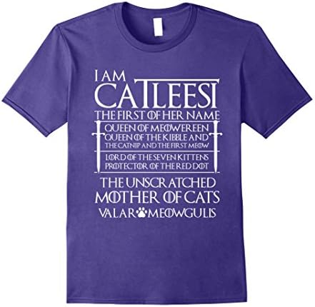 Mens Mother Of Cats Catleesi Funny Relaxed Fit TShirt 3XL Purple
