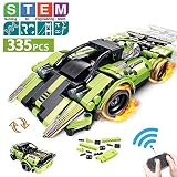 STEM Building Toys for Kids with 2-in-1 Remote Control Racer | Snap Together Engineering Kits Early Learning Racecar Building Blocks and Off-Road Best Gift for 6, 7,8 and 9＋Year Old Boys and Girls