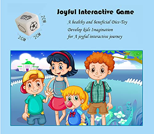 Happy Story 18 Cubes Bundle Sets Roll Cubes - A Happy Trip and Challenge of Words and Stories, 4 Models dice 108 Images Unlimited Stories Combination Story Dice Game Set Imaginative Play for Kids