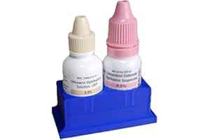 Znet3D Eye Drop Bottle Organizer, 2-Slot Stand (Blue)