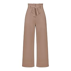 GUOLEZEEV Wide Leg Work Pants for Women Long