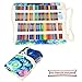 Damero Colored Pencils Case Wrap 100 Holes, Canvas Wrap Pencil Holder Storage Organizer Roll with Multi-purpose Pouch for Artist and Students, Painting(NO Pencil Included)