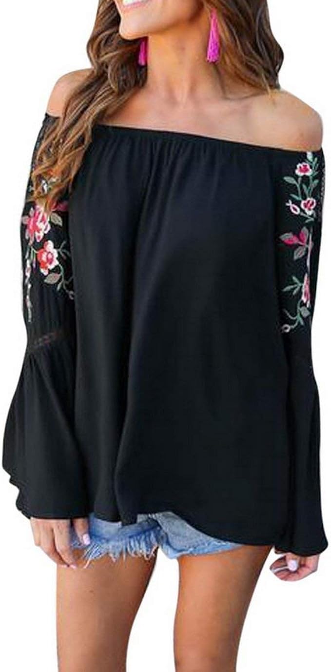 Damen Langarm T-Shirts T-Shirt Frühling/Herbst Geblümt Jersey Rundhals