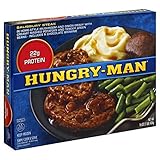 HUNGRY MAN TV SALISBURY STEAK DINNER 1 LB PACK OF 3