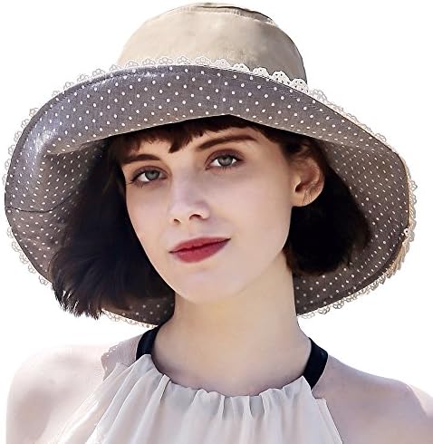 Erigaray UPF50+ Sun Shade Hats For Womens Summer Outdoor Wide Brim Beach Hat Foldable
