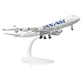 QIYUMOKE 747 Model Airplane Pan Am -1/300 Boeing 747 Diecast Metal Panam Model Plane Kit for Adults (with Stand) - American Classic Aircraft for Gift or Desktop Display Collection - 8 inches L