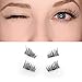 mright False Magnetic Eyelashes 3D Reusable Fake Eyelashes ,Best Fake eye Lashes Extensions No false eyelashes glue 0.2mm Ultra-thin 3D Fiber for Natural Look 2 Pairs 4 Pieces (4pcs)