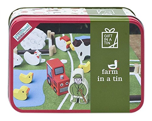 Farm Set In A Tin With Animals, Buildings & Play Mat