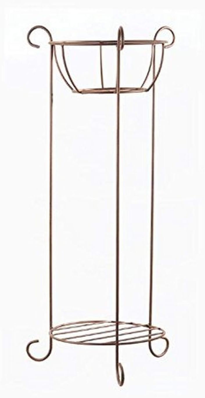 American Garden Works GPSTBR Two-Tier Garden Plant Stand, 36" x 16", Hammered Bronze