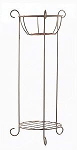 American Garden Works GPSTBR Two-Tier Garden Plant Stand, 36" x 16", Hammered Bronze