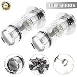 H6M LED Headlight Bulbs 6000K White for Yamaha YFZ450R Rhino 700 Raptor YFM660 TRX