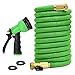 Glayko Tm 50 Feet Expandable Garden Hose - NEW 2018 Super Strong Construction- Strong Webbing -Solid Brass End + 8 Function Spray Nozzle and Shut-off Valve