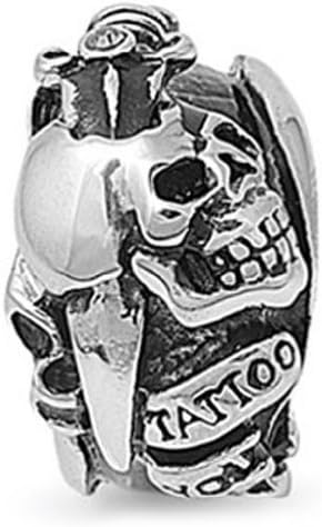 Dagger and Skull Stainless Steel Ring Size 12
