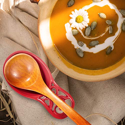 Kitchen Spoon Rest Cast Iron Utensil Rest Ladle Spoon Holder for Stove