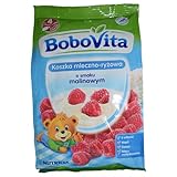 Bobovita Milk and Rice Gruel with Raspberries for Babies (230g/8.1oz)