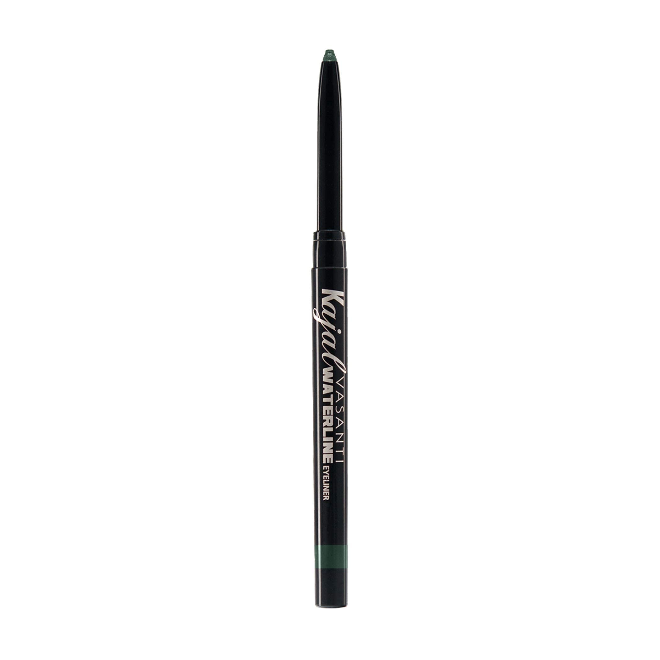 VASANTI Kajal Waterline Eyeliner Pencil (Midnight Green) - Soft Waterproof Long-Lasting Eyeliner - Vegan, Cruelty-Free, Made from Natural Ingredients