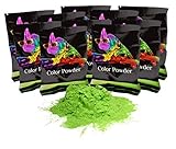 Holi Color Powder Green 10 Pack of 70 Grams Each