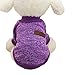 Pet Clothes for Small Dog Girl Dog Boy Soft Warm Fleece Clothing Winter (S, Purple)