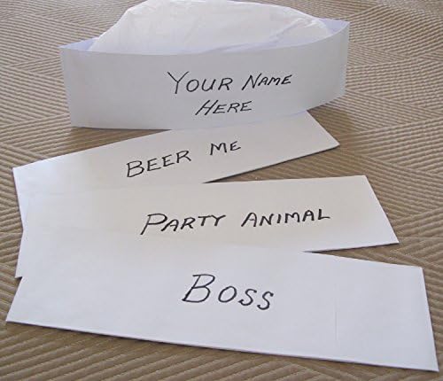 12 Soda Jerk Hats You Customize Party Favor Table Topper