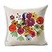 Mavvel Gotd New Flowers Merry Christmas Pillow Case Xmas 18 x 18 Cushion Cover Merry Chritmas Home Decor Design Throw Pillow Cover Pillow Case 18 x 18 Inch Cotton Linen for Sofa (B)