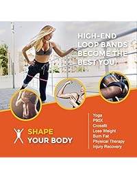 Kamileo - Bandas de resistencia para ejercicio, para piernas, glúteos, fitness, crossfit, estiramiento, entrenamiento de fuerza, terapia física