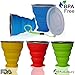 AvaLeisure COLLAPSIBLE TRAVEL CUP, the Genuine 10oz Drinking Mug with Lid, Certified BPA Free Silicone, Water, Coffee, Tea & Snacks for Hiking, Camping, Picnic & Commuting to Work