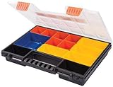 Silverline 248965 13 Compartment Organiser Storage Box Carry Handle Clear Lid view 2