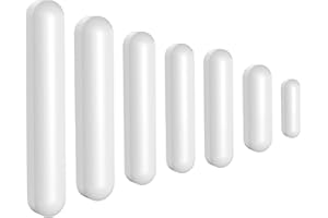 FunChem Stir Bar Set, PTFE-Coated Magnetic Stir Bar Laboratory White Stir Mixer for Stirrers, Assortment Pack Mixed Sizes, Pa