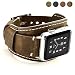 Coobes Compatible with Apple Watch Band 44mm 42mm Men Women Genuine Leather Compatible iWatch Bracelet Wristband Strap Compatible Apple Watch Series 5/4/3/2/1 (Crazy Horse Cuff Coffe, 44/42 mm)