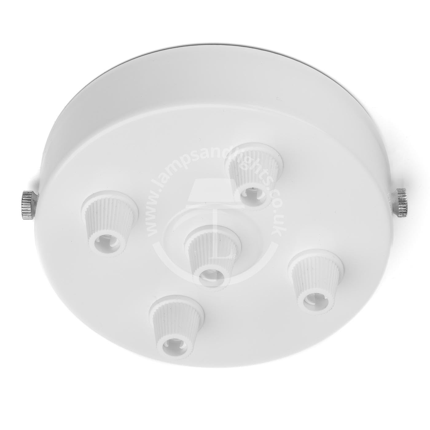 Ceiling Roses in Black and White with Five outlets (White)