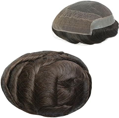 Topnotion Lace Skin Human Hair Toupee for Men 8"x10" Hair Pieces