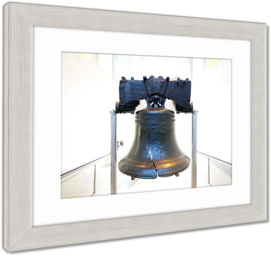 Amazon Com Ashley Framed Prints Liberty Bell Wall Art Home Decoration Color 34x40 Frame Size Silver Frame Ag32145911 Posters Prints