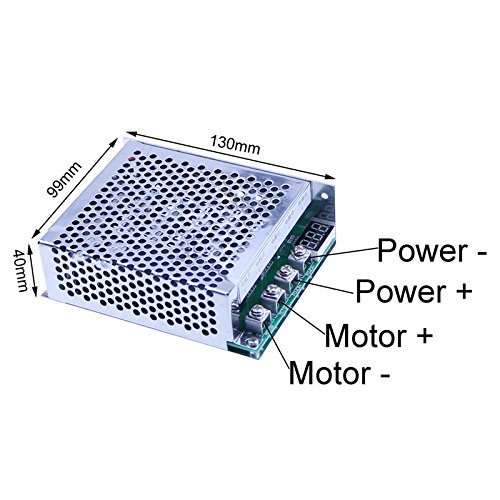 12V 24V 36V 48V 60A Stepless DC Motor Speed Controller Forward Reverse Controller Digital Display Governor Switch Metal Shell Case
