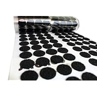 Strenco 3/4 Inch - Pack of 500 Sets - Adhesive Hook and Loop Dots Black - 1000 PCS - 20 mm Coins