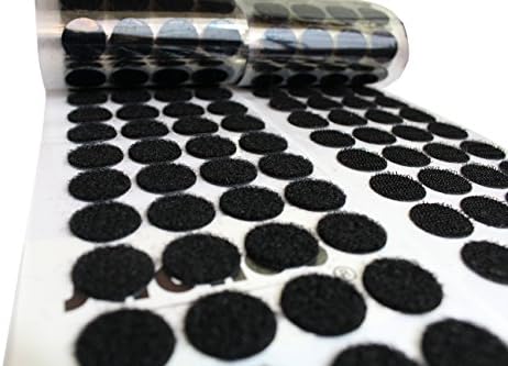 5/8" Hook and Loop Dots Black 250 Sets (500 PCS)