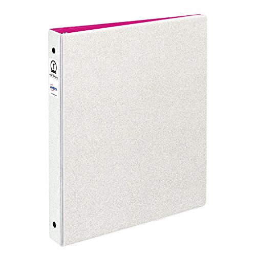 Avery Glitter Binder with 1" Round Ring, 175Sheet Capacity, Color Will