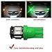 YaaGoo 12 Pack Compact Small Bulb License Plate Lights Lamp,T10 168 194 2825 W5W,Green,12pcs
